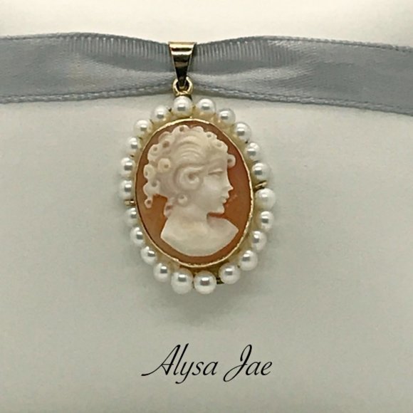 *RARE* Vintage Cameo Estate Jewelry - Rafka Pendant - Picture 2 of 5